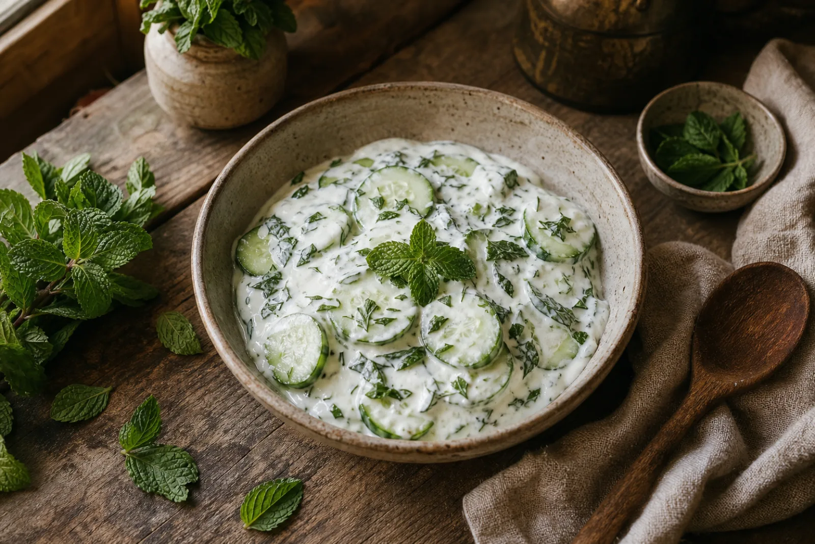 Cucumber, Mint & Yogurt Bowl